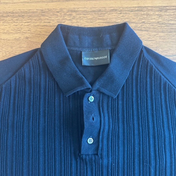 Emporio Armani Short Sleeve Knitted Polo. - Picture 2 of 3